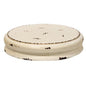 White Distressed Double Candle Plate 8.5"