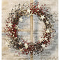 Americana Berry Wreath w/Metal Stars 22"