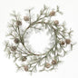 Vintage Glitter Birchcone Pine Wreath 14"