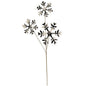 Black & White Plaid Snowflake Pick 14" (Pack of 4)