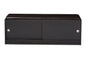 Baxton Studio Clevedon Modern and Contemporary Dark Brown Wood Entryway Storage Cushioned Bench Shoe Rack Cabinet Organizer