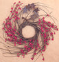 Red Pip & Star Twig Wreath 10"  (Pack of 4)