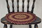 Burgundy/Tan Braided Chair Pad (Pack of 2)