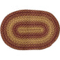 Burgundy/Tan Oval Rug 20x30
