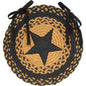 Black Star Braided Chair Pad (Pack of 2)