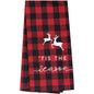 Red Buffalo Check Tis The Season Towel  (Pack of 4)