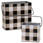 2/Set Nesting Metal Buffalo Check Buckets
