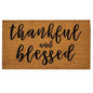 Thankful & Blessed Door Mat 30x18