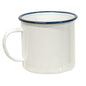 Blue Rim Enamel Soup Mug (Pack of 4)