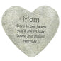 Mom Cement Heart Memorial (Pack of 2)