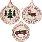 Vintage Look Holiday Plaque Ornament 3 Asstd. (Pack of 4)