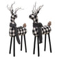 Black & White Plaid Deer 20" H