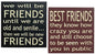 Friends Square Block Sign 4" 4 Asstd.  (Pack of 4)
