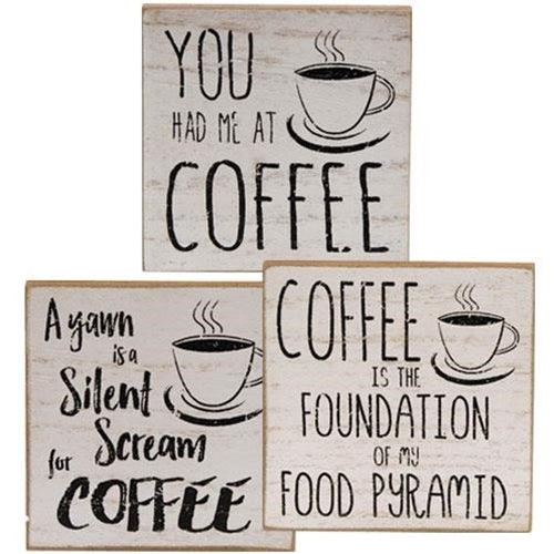You Had Me At Coffee Block 3 asstd. (Pack of 4)