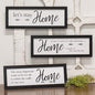 Let's Stay Home Framed Sign 3 asstd (Pack of 4)