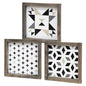 Black and White Geometric Box Sign 3 asstd. (Pack of 2)