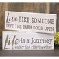 Life Is A Journey Rectangle Block 2 asstd. (Pack of 4)