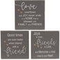 Joys to Share Square Block 3 asstd.  (Pack of 4)