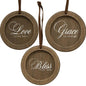 Bless Our Home Ornament 3 asstd. (Pack of 4)