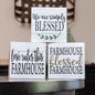 Farmhouse Shiplap Box Sign 3 Asstd. (Pack of 4)