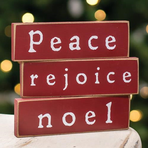 Noel Mini Block 3 Asstd.  (Pack of 4)