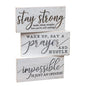Stay Strong Block 3 Asstd. (Pack of 4)