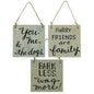 3/Set Doggie Sayings Sign Ornaments (Pack of 4)