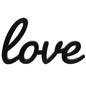 Hanging Black Script Love Sign (Pack of 4)