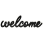 Hanging Black Script Welcome Sign (Pack of 4)