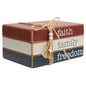 Faith Family Freedom Wooden Book Stack (Pack of 2)
