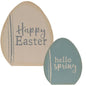 2/Set Happy Easter Wooden Egg Sitters (Pack of 2)