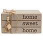 Home Sweet Home Wooden Book Stack (Pack of 2)
