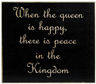 Queen is Happy Block 3.5"x4" (Pack of 4)