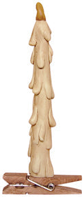 Resin Candle Clip Ornament  (Pack of 4)