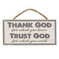 Thank God Rope Hanger (Pack of 2)
