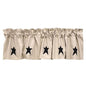 Farmhouse Star Patch Applique Valance