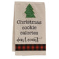Christmas Cookie Calories Don't Count Dish Towel (Pack of 2)
