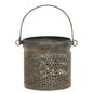 Antiqued Gray Can Lantern 3" (Pack of 4)