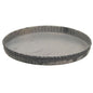 Antiqued Gray Fluted Candle Pan 6.5" (Pack of 4)