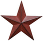 Burgundy Barn Star - 12"  (Pack of 4)