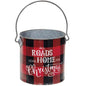 Home For Christmas Buffalo Check Bucket  (Pack of 4)