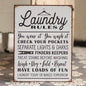 Laundry Rules Distressed Metal Sign (Pack of 2)
