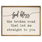 Broken Road Wall Sign