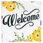 Welcome Sunflower Vintage Metal Wall Plaque