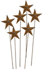 6/pk Rust & Black Finish Star Picks 14" H (Pack of 2)