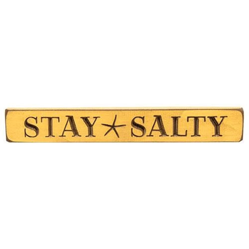 Stay Salty Engraved Block 12"  (Pack of 4)