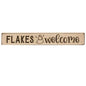 Flakes Welcome Engraved Block 12" Auth. White (Pack of 4)