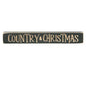 Country Christmas Engraved Block 12" Knight's Green (Pack of 4)