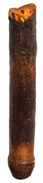 6" Burnt Mustard Drip Timer Taper (Pack of 4)