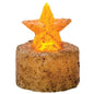 Burnt Ivory Star Timer Tealight (Pack of 4)